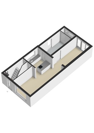 Plattegrond - Mesweg 35, 6287 BG Eys - Mesweg 35 Eys - Begane grond 3D.jpg